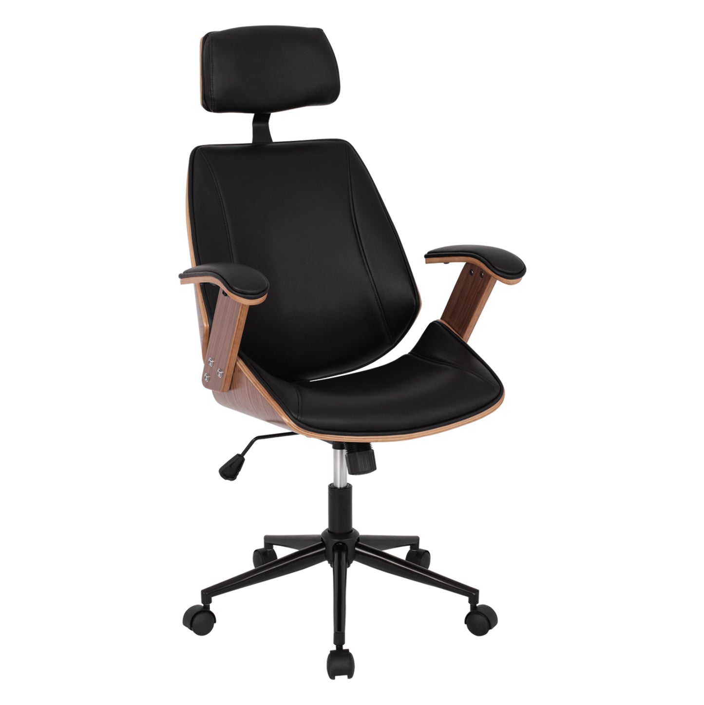 Manager's office chair Superior Pro HM1109.01 walnut color-black 63x67x123 cm