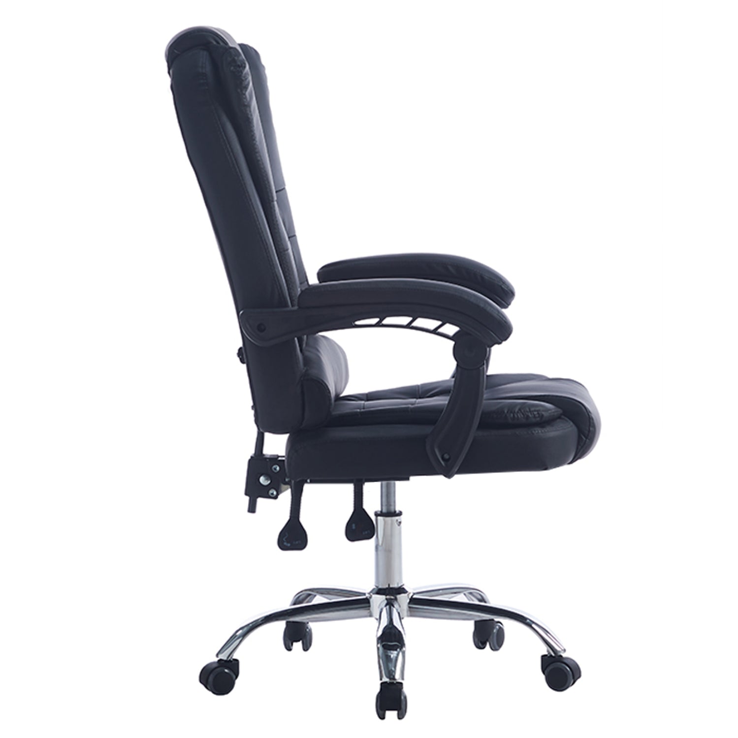 EXECUTIVE OFFICE CHAIR KYRON HM1221.01 BLACK PU--CHROME BASE 65x46x112Hcm.
