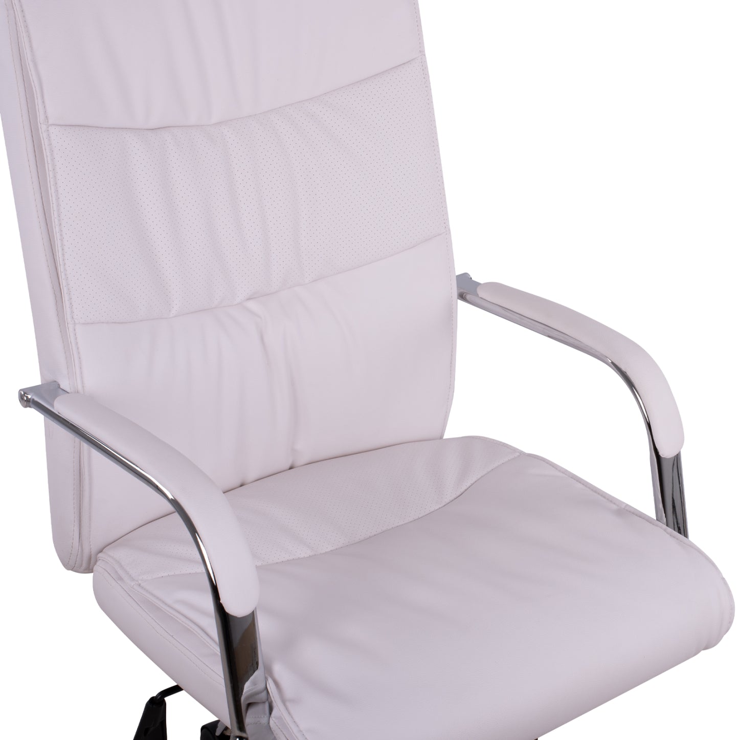 Office Chair Director's White with chromed base Jacob HM1044.12 57x75,5x100 cm