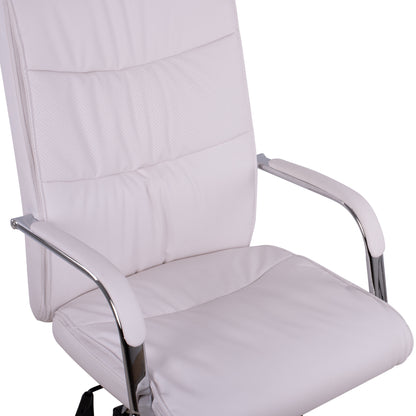 Office Chair Director's White with chromed base Jacob HM1044.12 57x75,5x100 cm