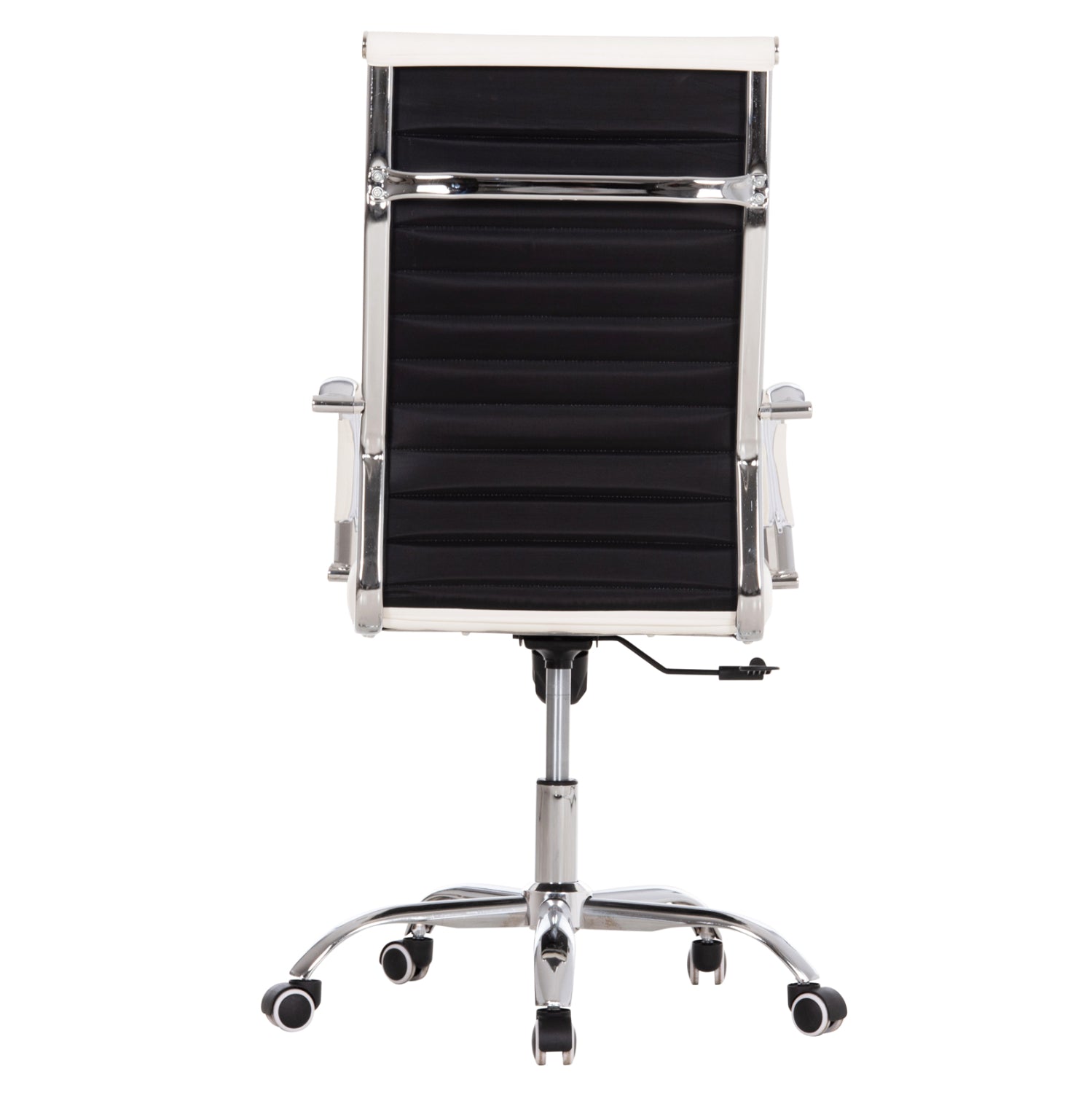 MANAGER'S OFFICE CHAIR BOSS HM1059.32 WHITE PU-CHROMED METAL FRAME AND BASE 53x57x109Hcm.