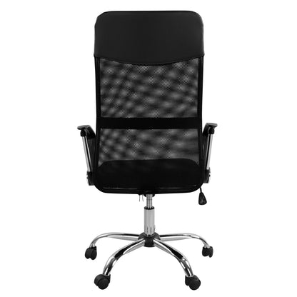 Office chair HM1000.01 Black With Mesh and chromed base 61x56x118 cm