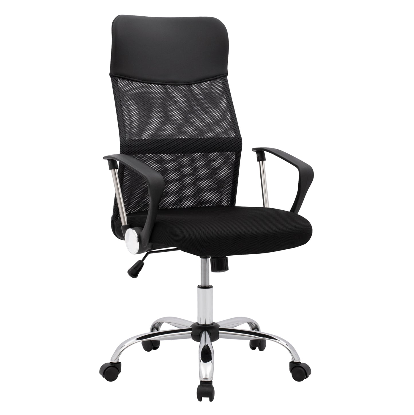 Office chair HM1000.01 Black With Mesh and chromed base 61x56x118 cm