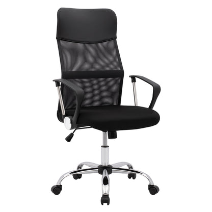 Office chair HM1000.01 Black With Mesh and chromed base 61x56x118 cm