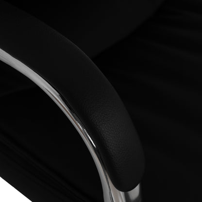 Manager's office chair HM1044.11 black with chromed base 55,5x65x111  cm.