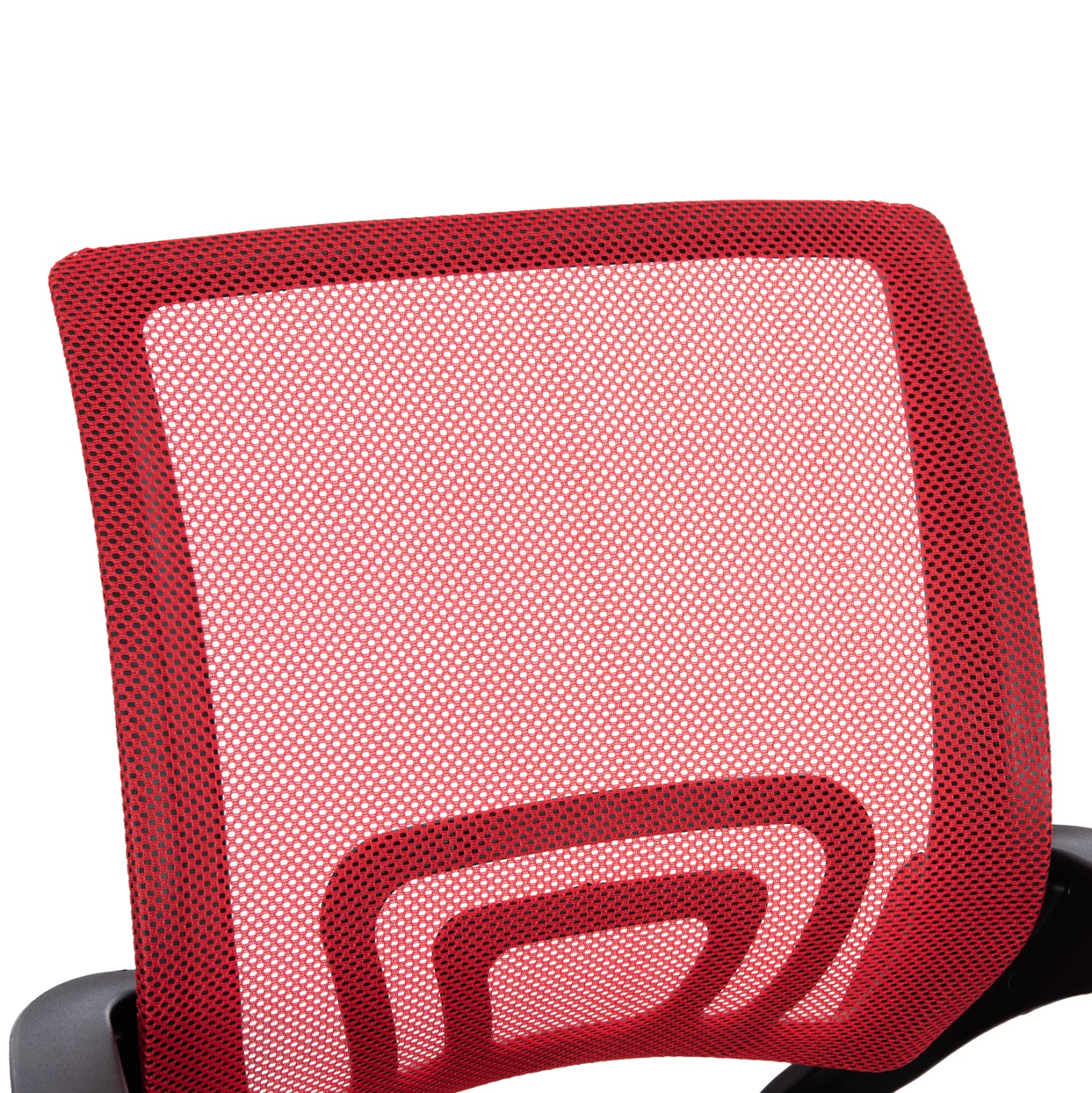 OFFICE CHAIR BRISTONE HM1058.37 CHROMED LEG-RED & BLACK MESH 59x53x80-90Hcm.