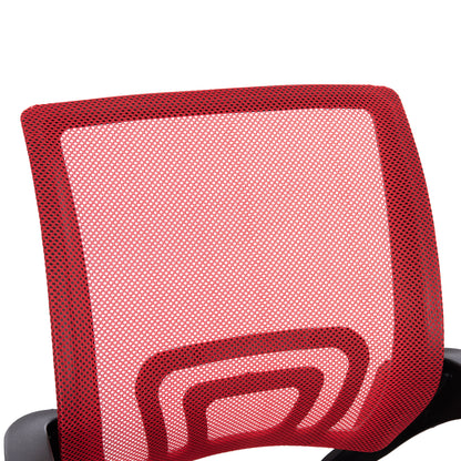 OFFICE CHAIR BRISTONE HM1058.37 CHROMED LEG-RED & BLACK MESH 59x53x80-90Hcm.