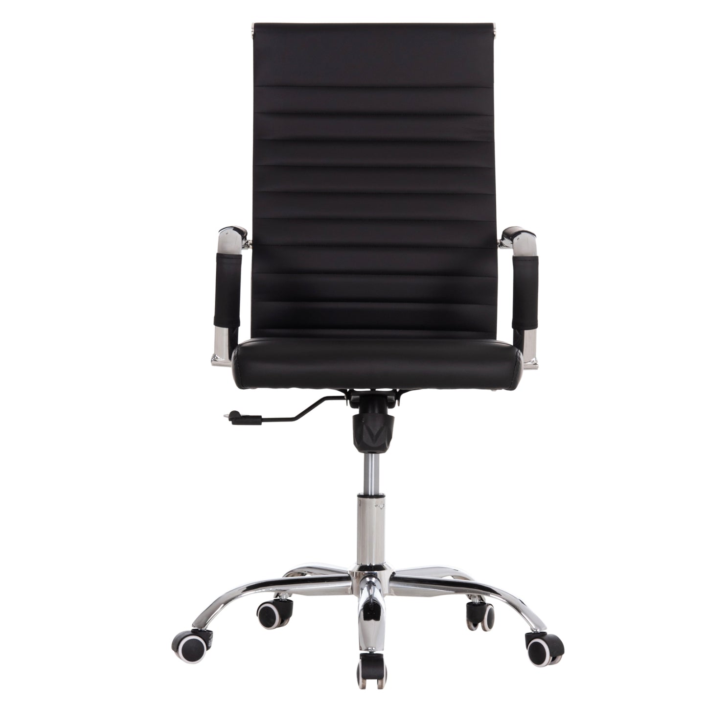 MANAGER'S OFFICE CHAIR BOSS HM1059.31 BLACK PU-CHROMED METAL FRAME AND BASE 53x57x109Hcm.