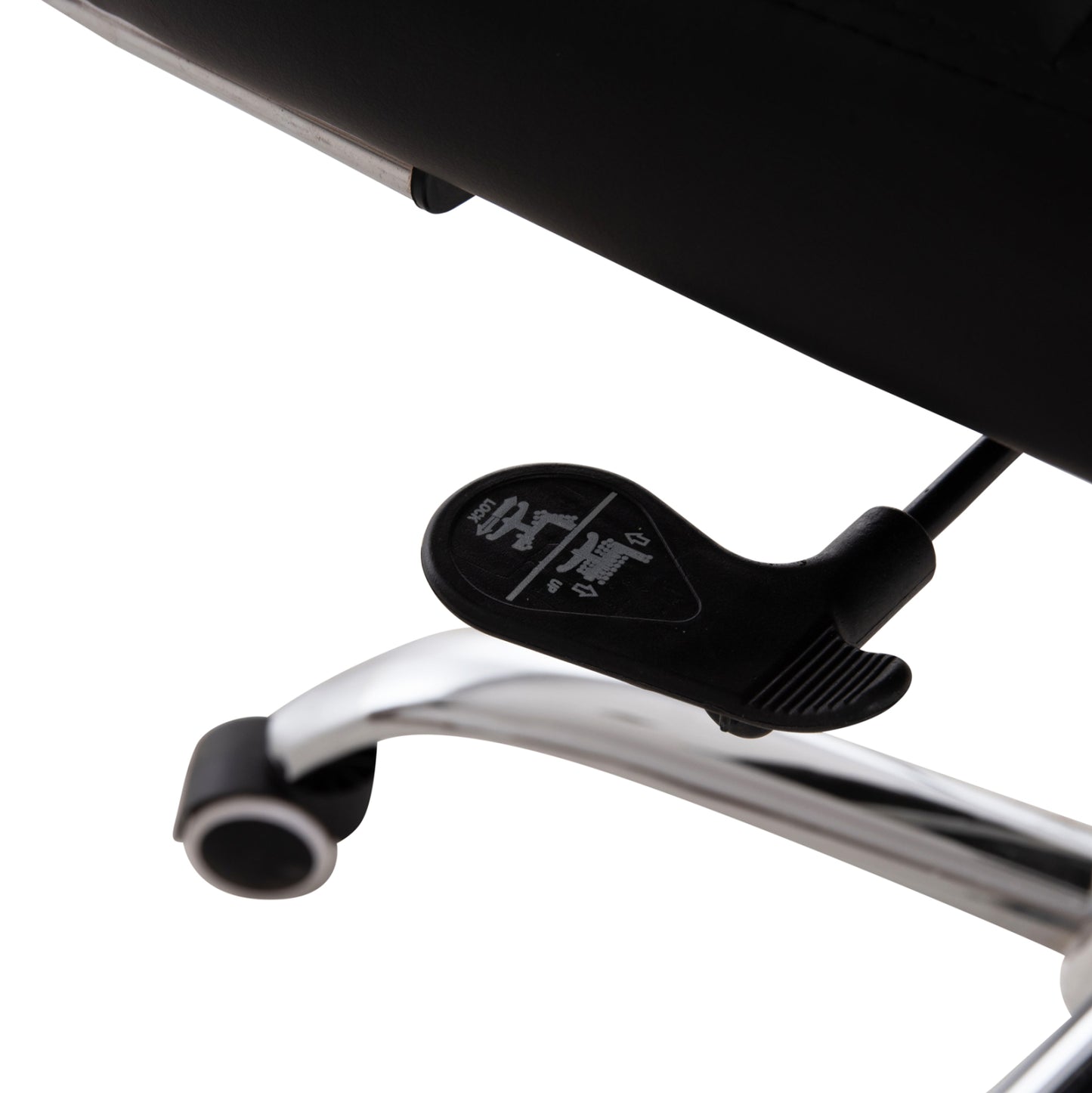MANAGER'S OFFICE CHAIR BOSS HM1059.31 BLACK PU-CHROMED METAL FRAME AND BASE 53x57x109Hcm.