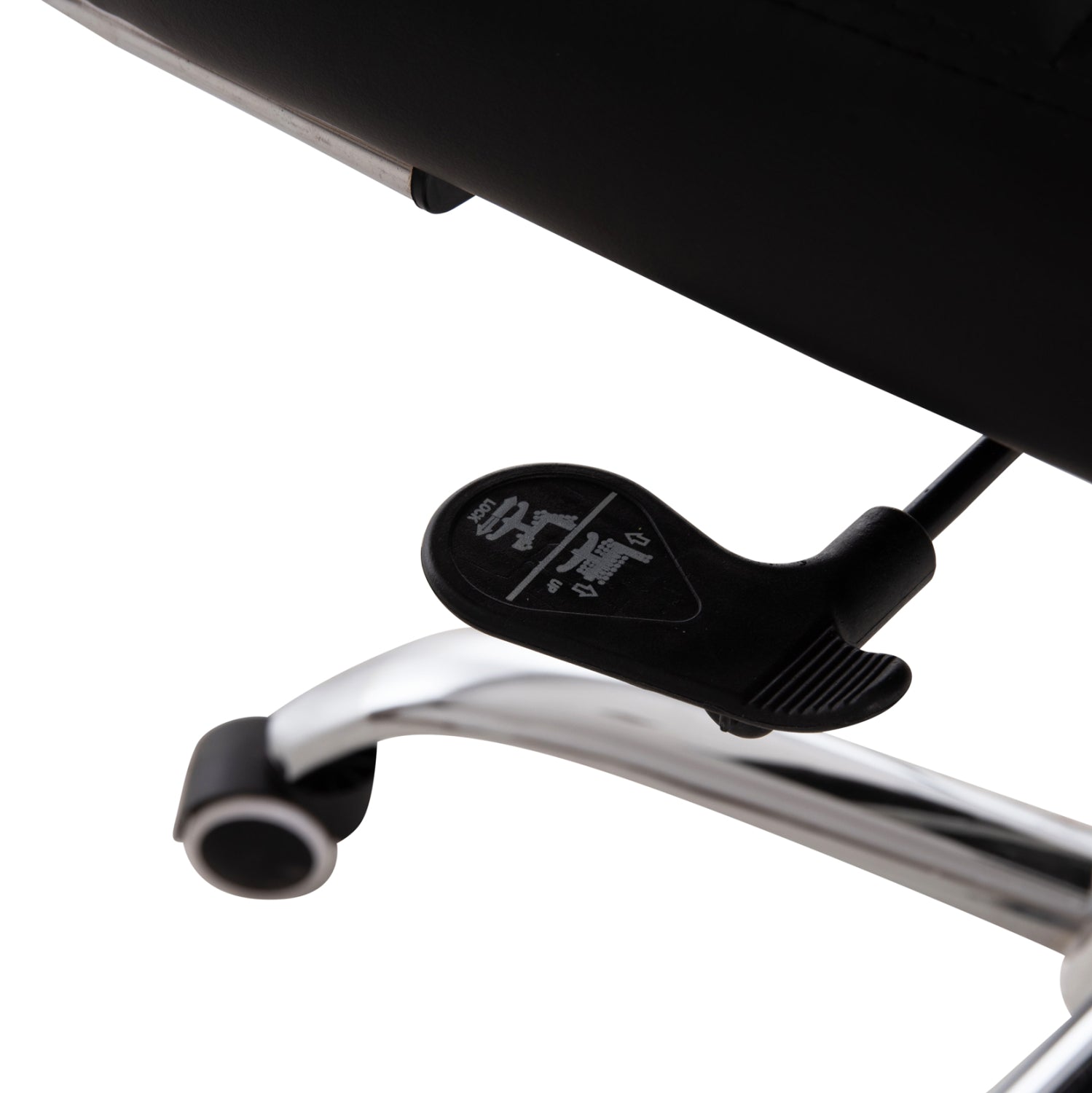 MANAGER'S OFFICE CHAIR BOSS HM1059.31 BLACK PU-CHROMED METAL FRAME AND BASE 53x57x109Hcm.