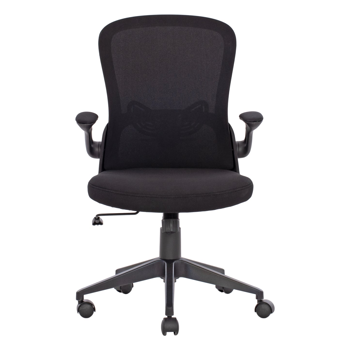Office Chair HM1178.01, black mesh fabric, black frame, 60x56x105