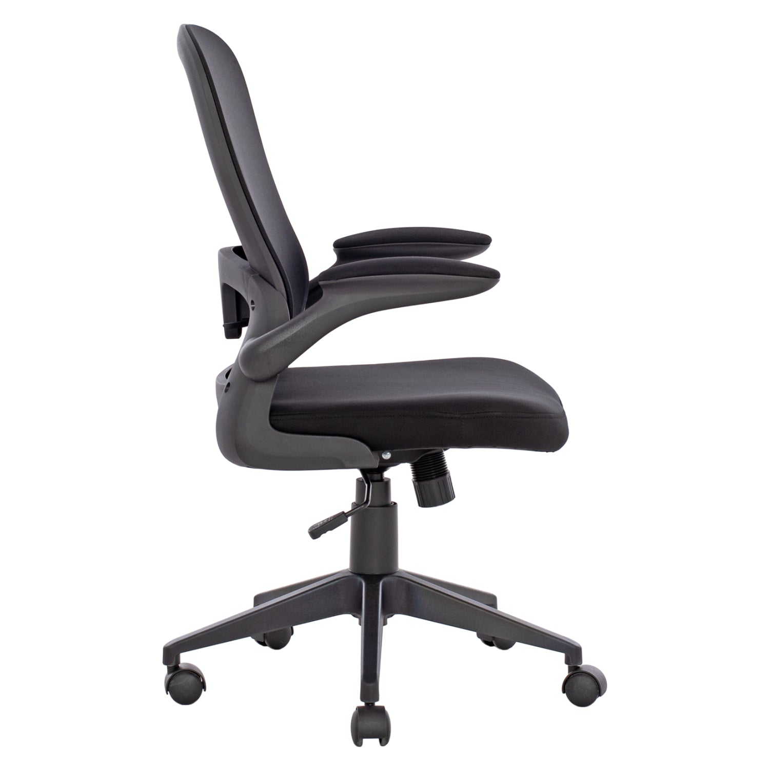 Office Chair HM1178.01, black mesh fabric, black frame, 60x56x105