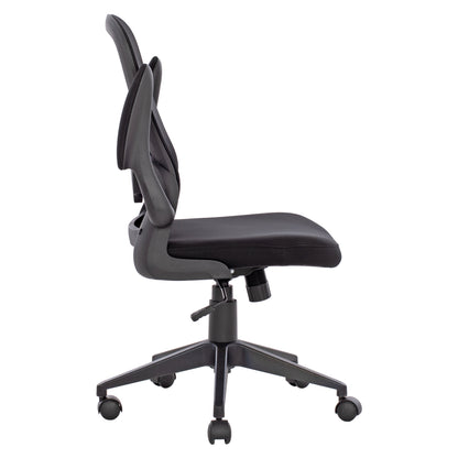 Office Chair HM1178.01, black mesh fabric, black frame, 60x56x105