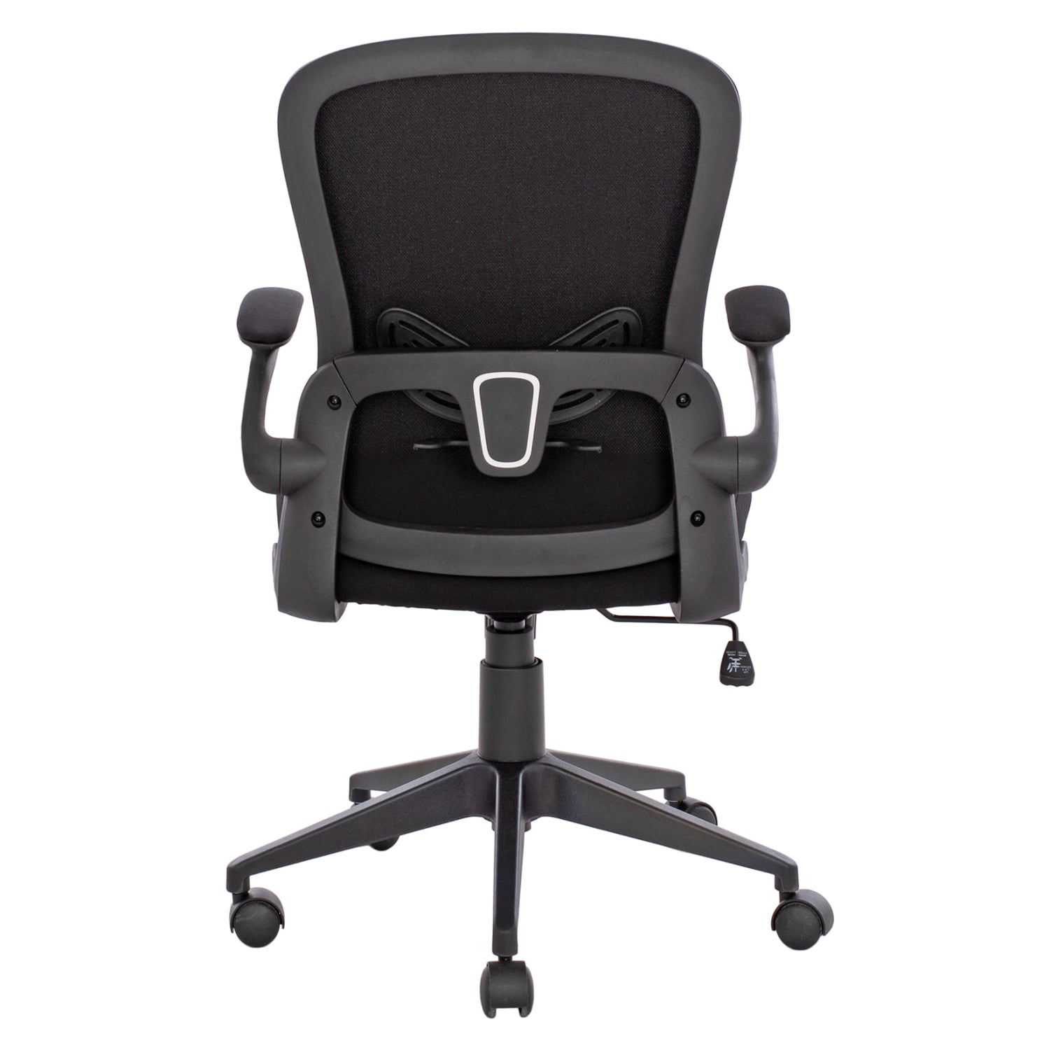 Office Chair HM1178.01, black mesh fabric, black frame, 60x56x105