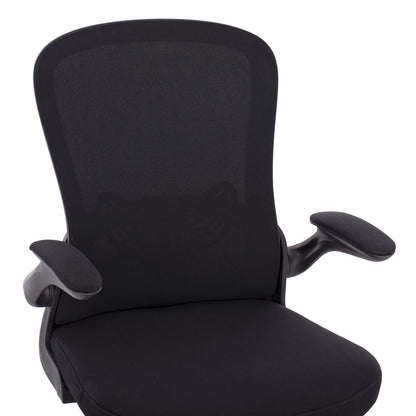 Office Chair HM1178.01, black mesh fabric, black frame, 60x56x105