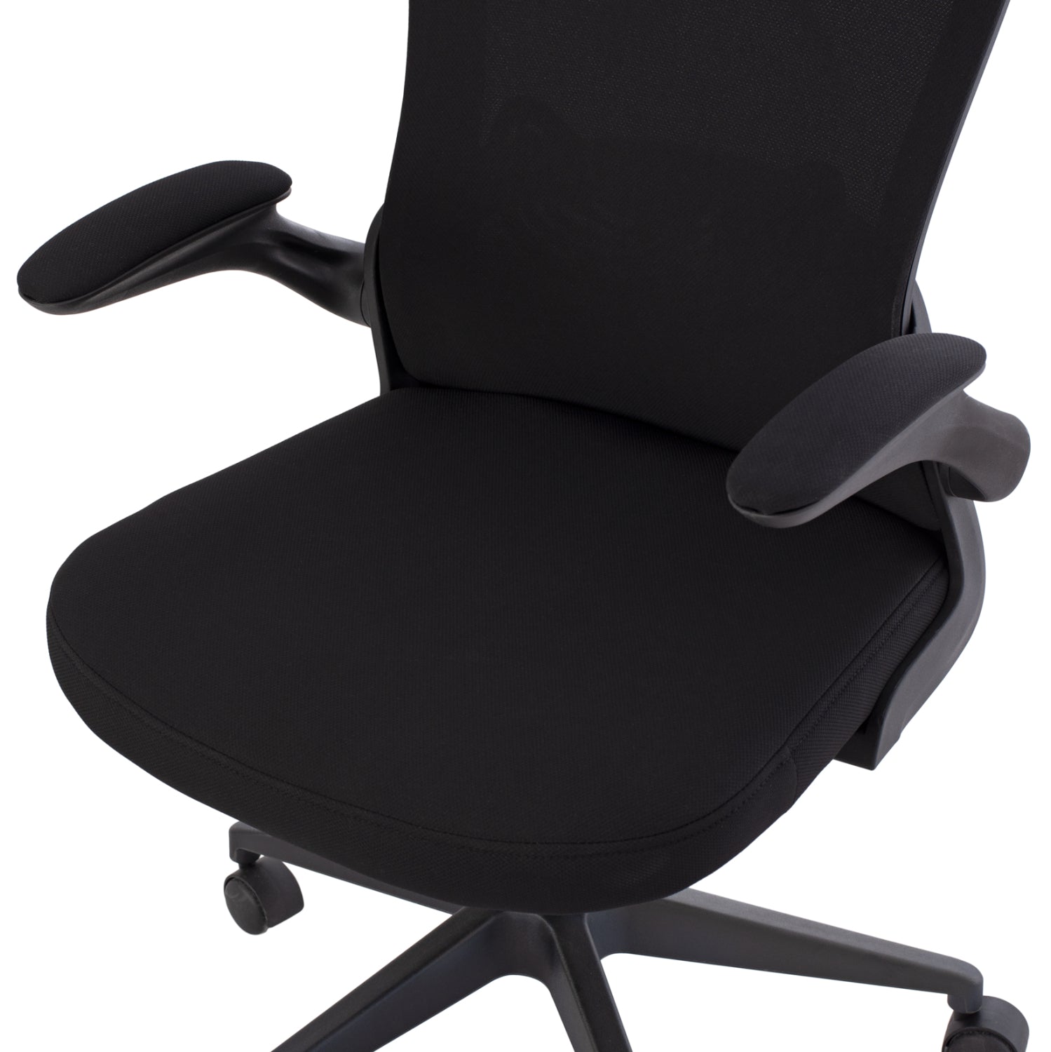 Office Chair HM1178.01, black mesh fabric, black frame, 60x56x105