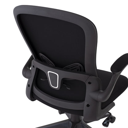 Office Chair HM1178.01, black mesh fabric, black frame, 60x56x105