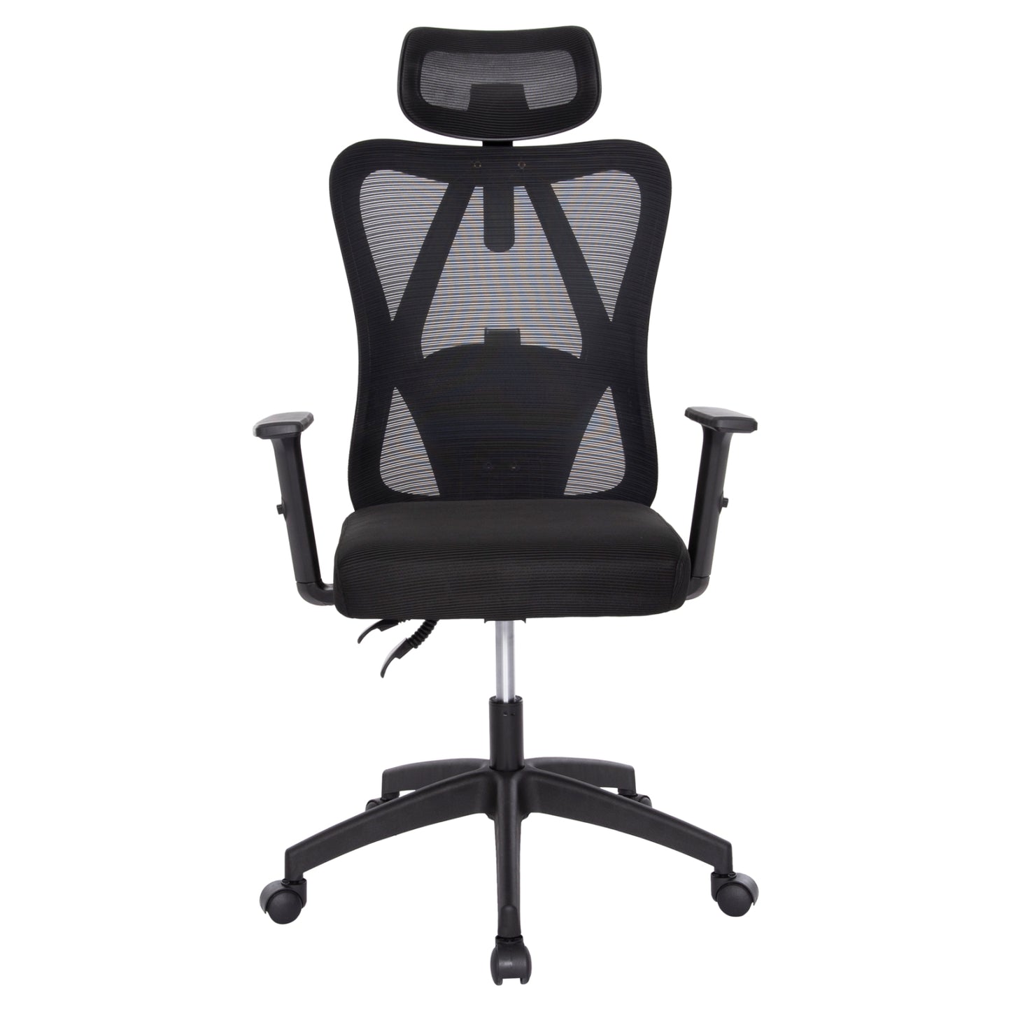 OFFICE CHAIR MEXER ΗΜ1195.01 BLACK MESH-BLACK PP BASE 68x70x136Hcm.