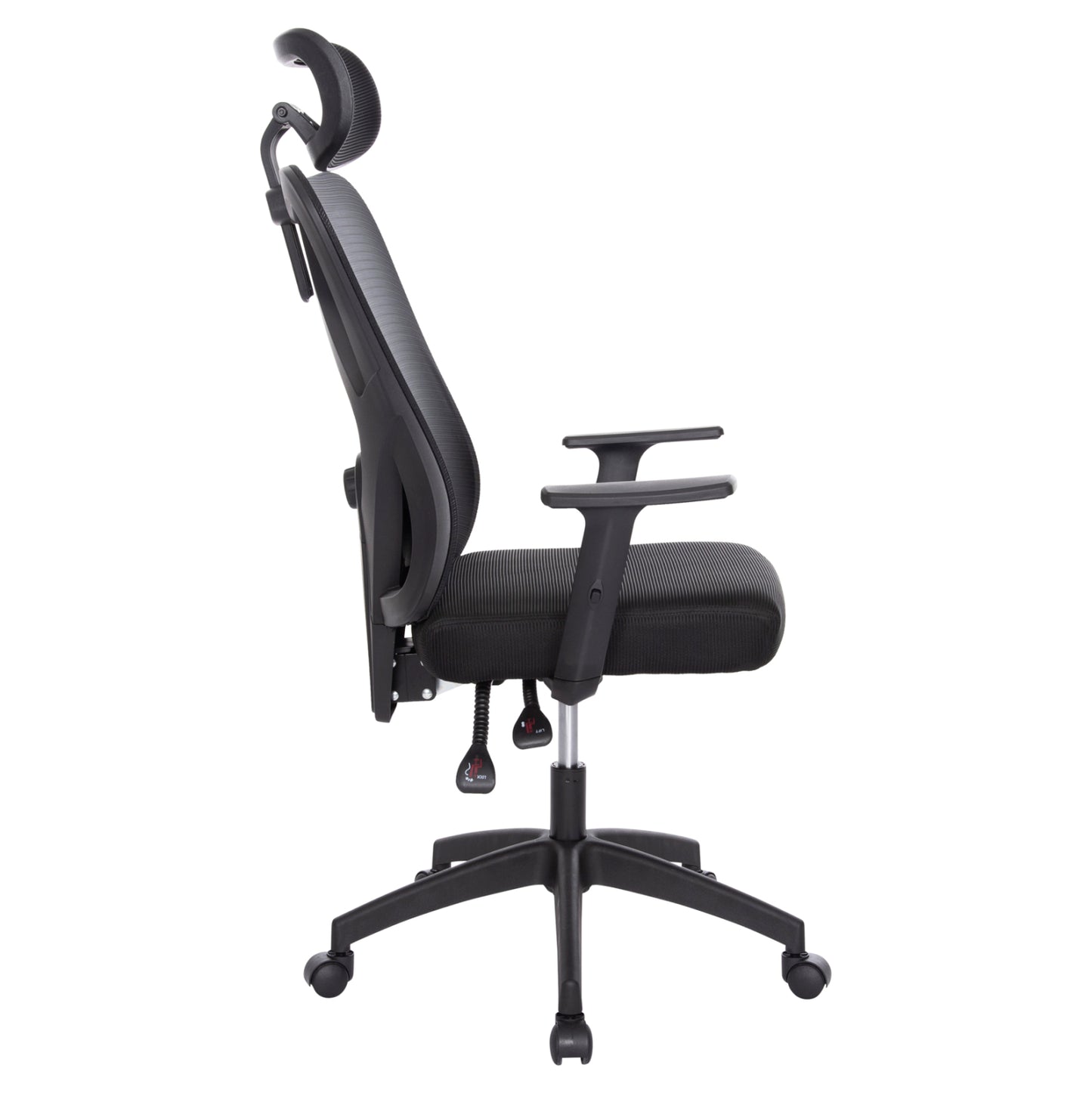 OFFICE CHAIR MEXER ΗΜ1195.01 BLACK MESH-BLACK PP BASE 68x70x136Hcm.