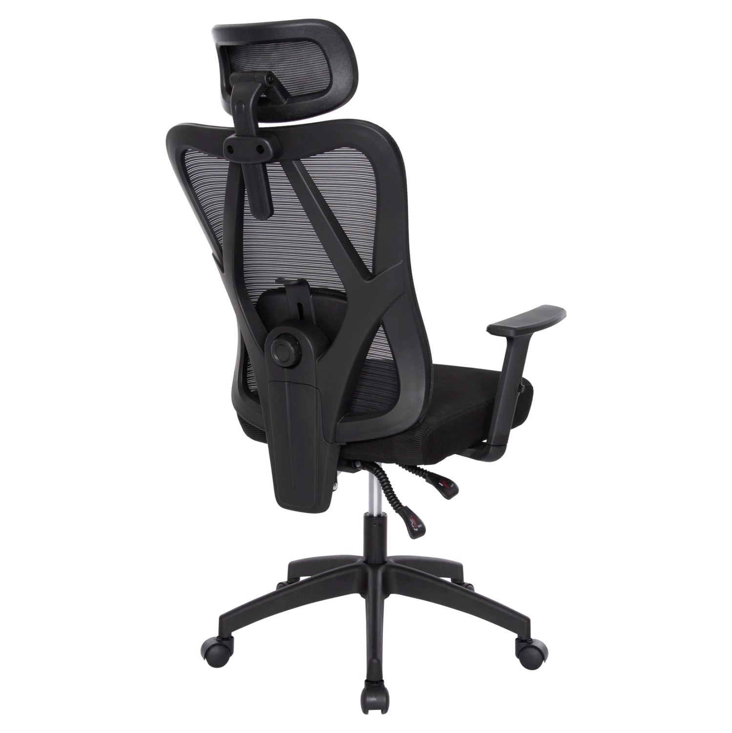 OFFICE CHAIR MEXER ΗΜ1195.01 BLACK MESH-BLACK PP BASE 68x70x136Hcm.