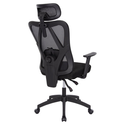 OFFICE CHAIR MEXER ΗΜ1195.01 BLACK MESH-BLACK PP BASE 68x70x136Hcm.