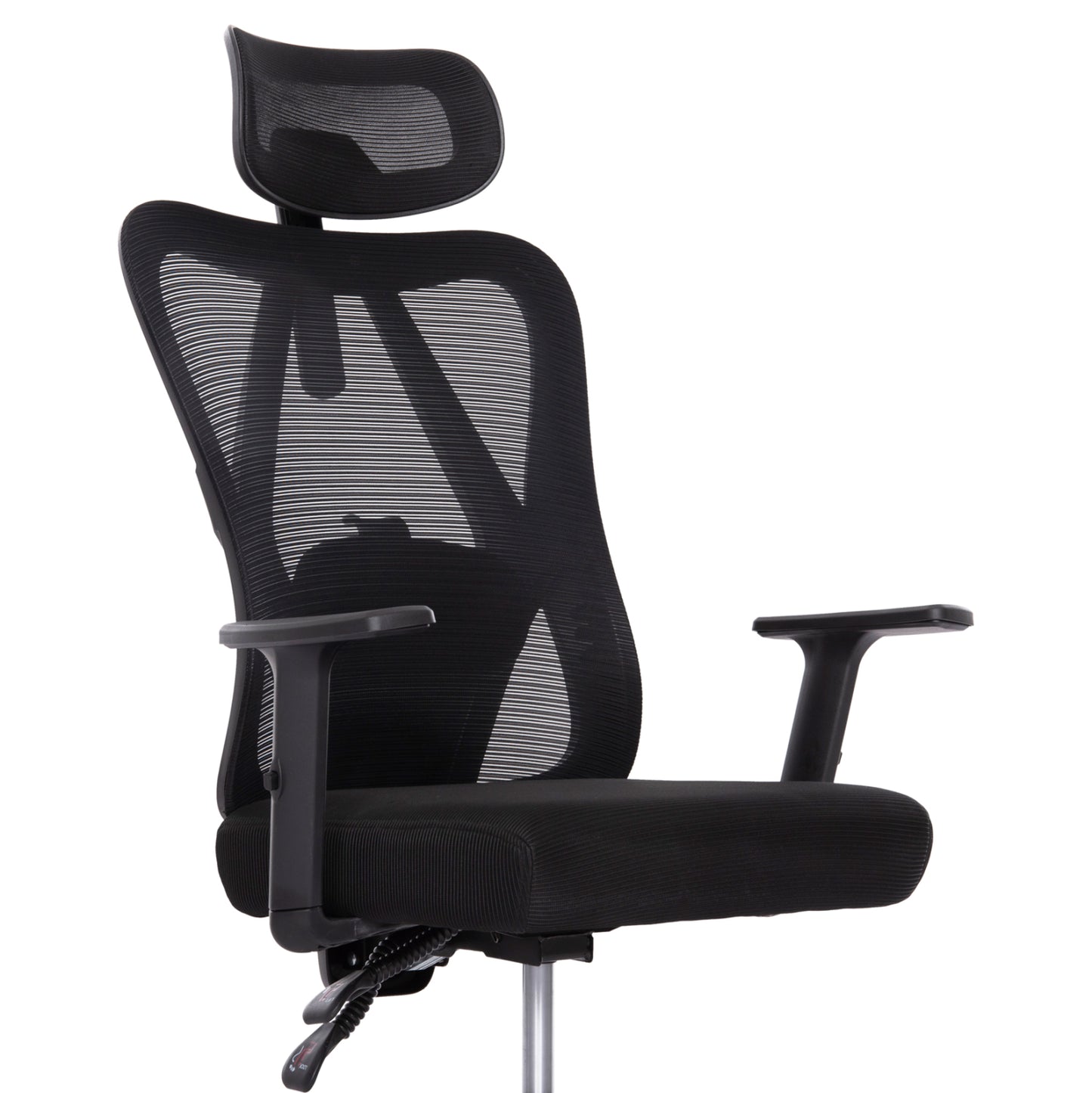OFFICE CHAIR MEXER ΗΜ1195.01 BLACK MESH-BLACK PP BASE 68x70x136Hcm.
