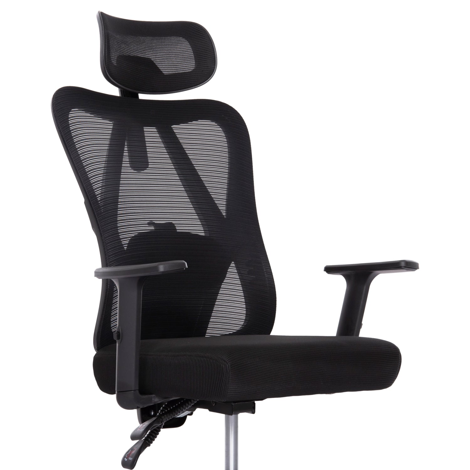 OFFICE CHAIR MEXER ΗΜ1195.01 BLACK MESH-BLACK PP BASE 68x70x136Hcm.