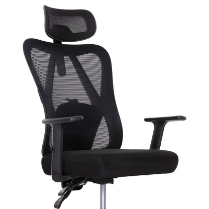 OFFICE CHAIR MEXER ΗΜ1195.01 BLACK MESH-BLACK PP BASE 68x70x136Hcm.