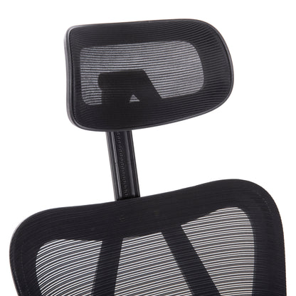 OFFICE CHAIR MEXER ΗΜ1195.01 BLACK MESH-BLACK PP BASE 68x70x136Hcm.
