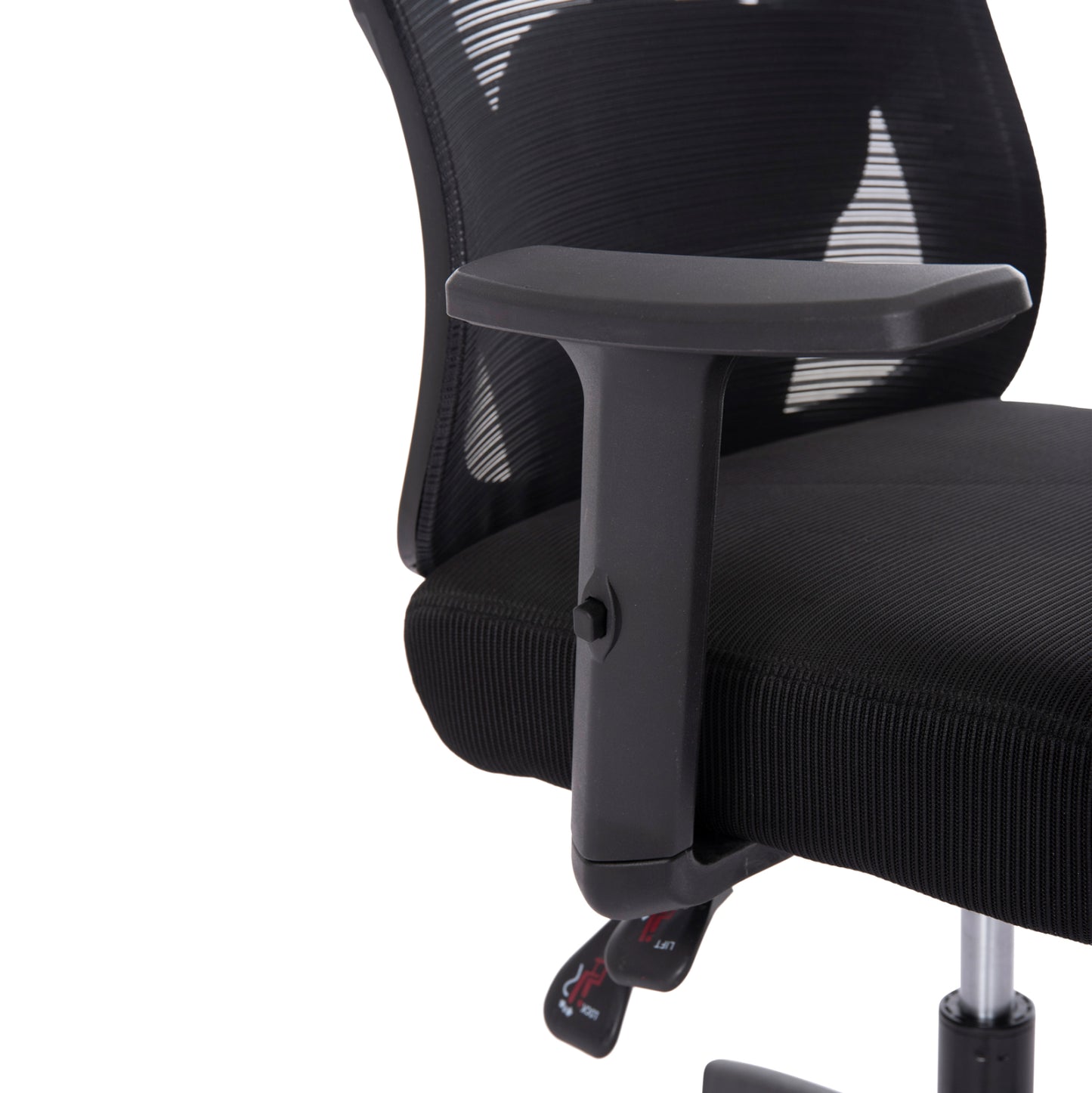 OFFICE CHAIR MEXER ΗΜ1195.01 BLACK MESH-BLACK PP BASE 68x70x136Hcm.