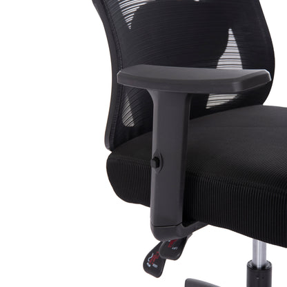 OFFICE CHAIR MEXER ΗΜ1195.01 BLACK MESH-BLACK PP BASE 68x70x136Hcm.