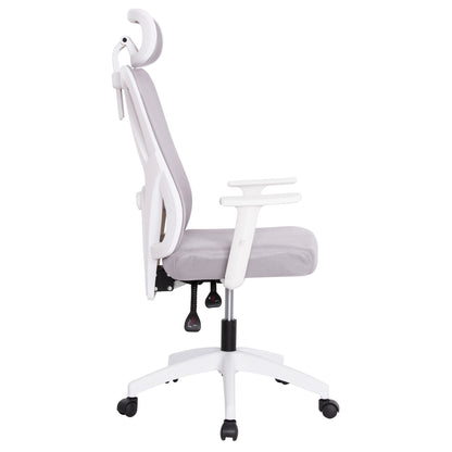 OFFICE CHAIR MEXER HM1195.02 GREY MESH-WHITE PP BASE 68x70x136Hcm.