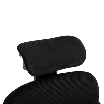 OFFICE CHAIR CRONER HM1196.01 BLACK MESH-BLACK METAL BASE 58x99x120Hcm.