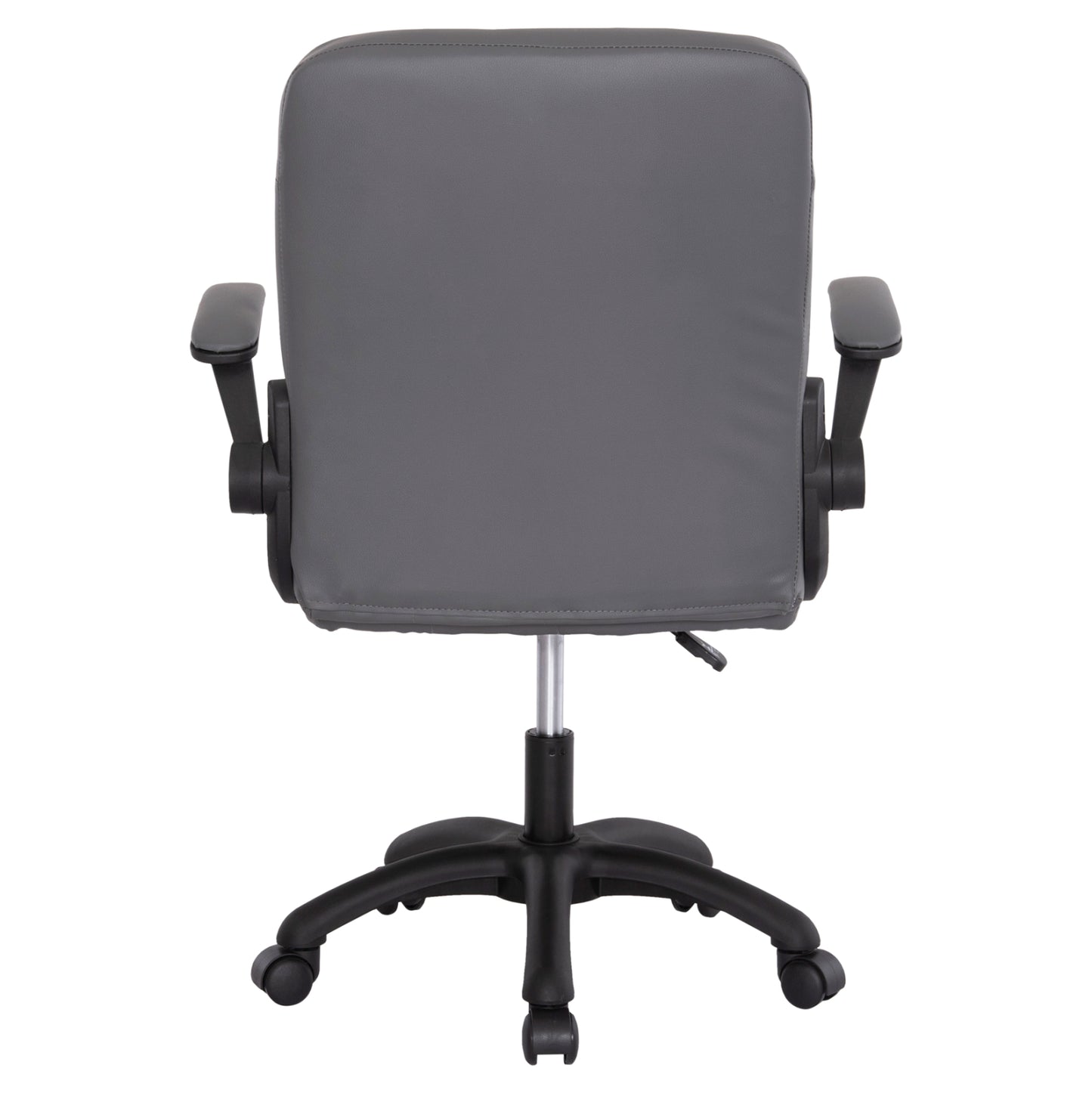 OFFICE CHAIR PORTIMA HM1197.03 GREY PVC-BLACK FRAME & BASE 66.5x60x97Hcm.