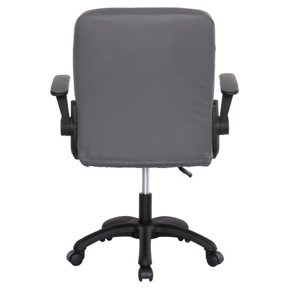 OFFICE CHAIR PORTIMA HM1197.03 GREY PVC-BLACK FRAME & BASE 66.5x60x97Hcm.