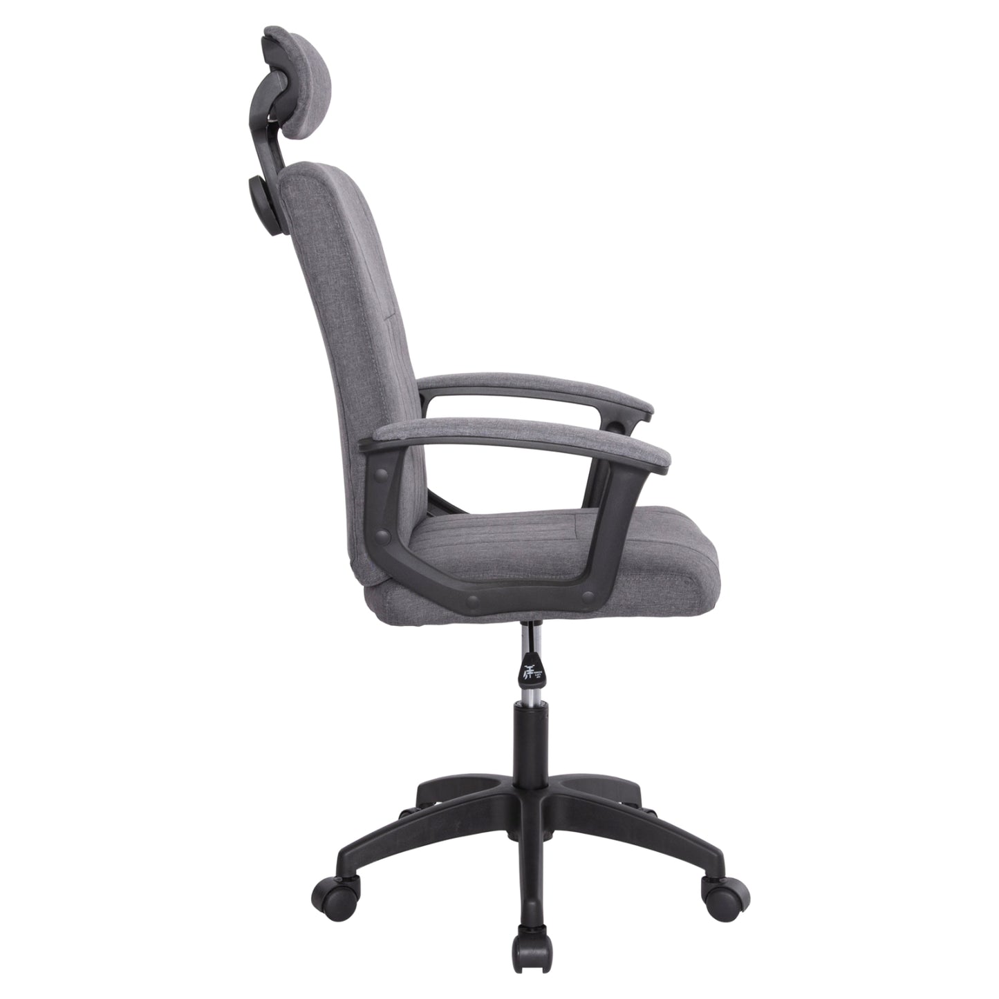 OFFICE CHAIR NIMBLE HM1199.12 GREY FABRIC-BLACK FRAME AND BASE 59x64x122Hcm.