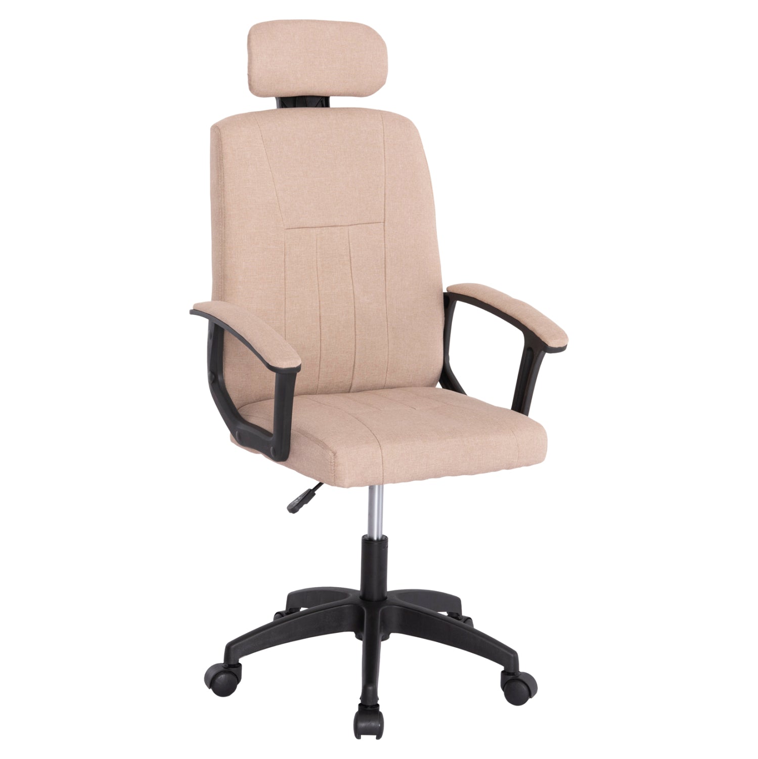 OFFICE CHAIR NIMBLE HM1199.13 KHAKI FABRIC-BLACK FRAME AND BASE 59x64x122Hcm.