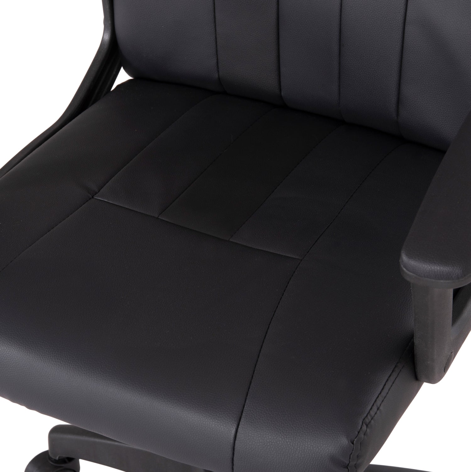 OFFICE CHAIR NIM HM1200.01 BLACK PVC-BLACK FRAME AND BASE 58x65x100Hcm.