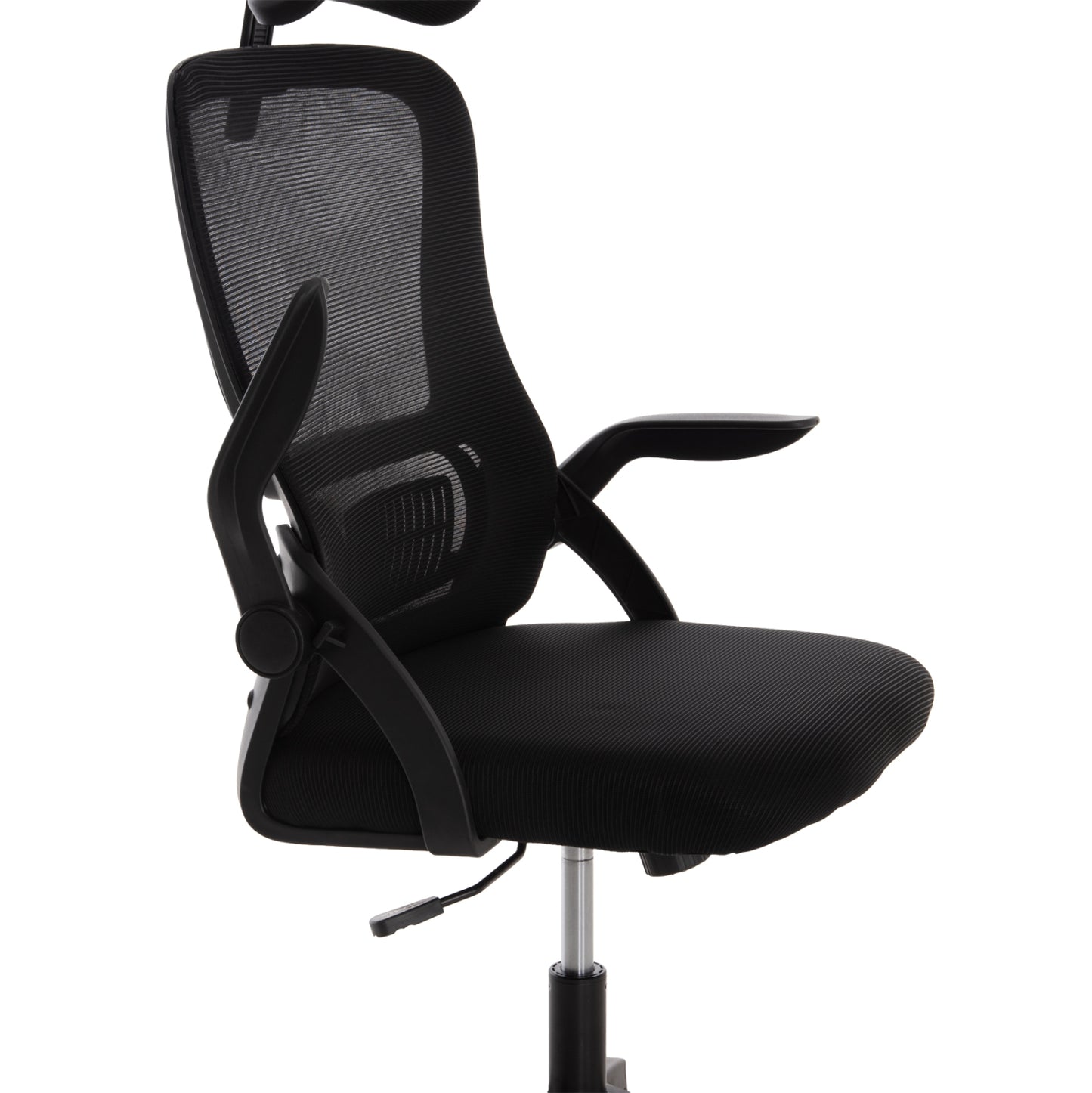 OFFICE CHAIR BLAZER HM1205.01 BLACK MESH FABRIC--BLACK ARMS 60x58x110-130Hcm.