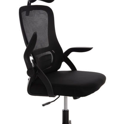 OFFICE CHAIR BLAZER HM1205.01 BLACK MESH FABRIC--BLACK ARMS 60x58x110-130Hcm.