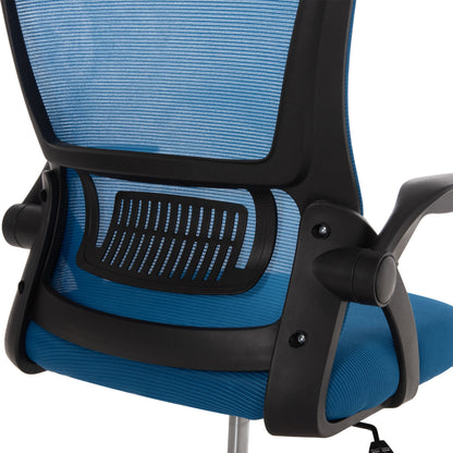 OFFICE CHAIR BLAZER HM1205.03 BLUE MESH FABRIC--BLACK ARMS 60x58x110-130Hcm.