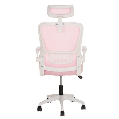 OFFICE CHAIR BLAZER HM1205.04 PINK MESH FABRIC--WHITE ARMS 60x58x110-130Hcm.