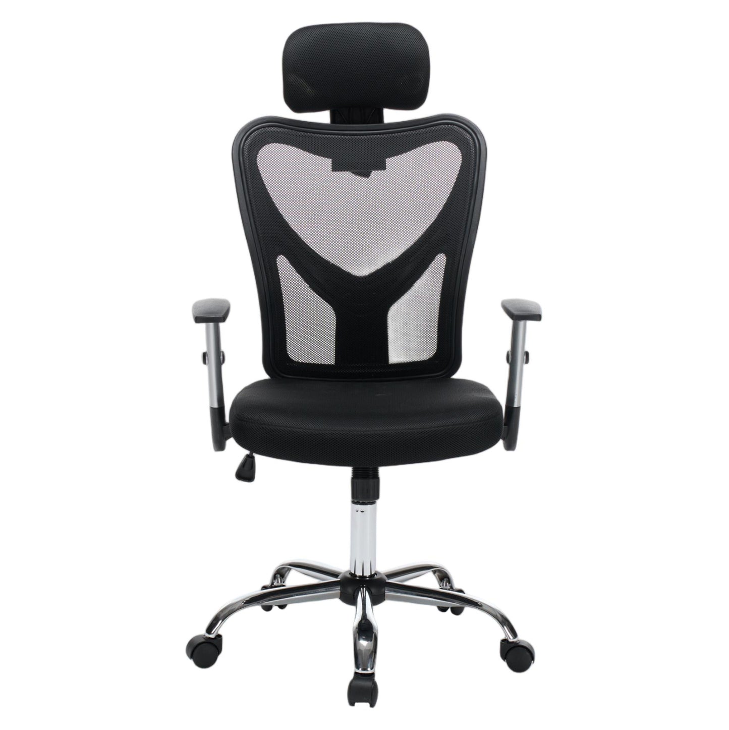 OFFICE CHAIR CUORE HM1207.01 BLACK MESH FABRIC-BLACK FRAME--CHROMED BASE 63x61x125Hcm.