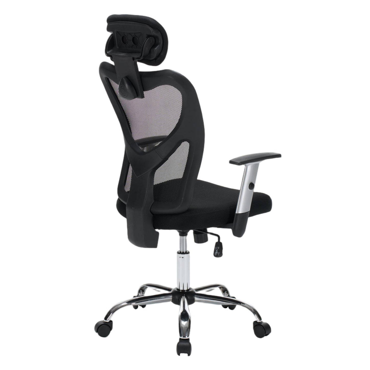 OFFICE CHAIR CUORE HM1207.01 BLACK MESH FABRIC-BLACK FRAME--CHROMED BASE 63x61x125Hcm.