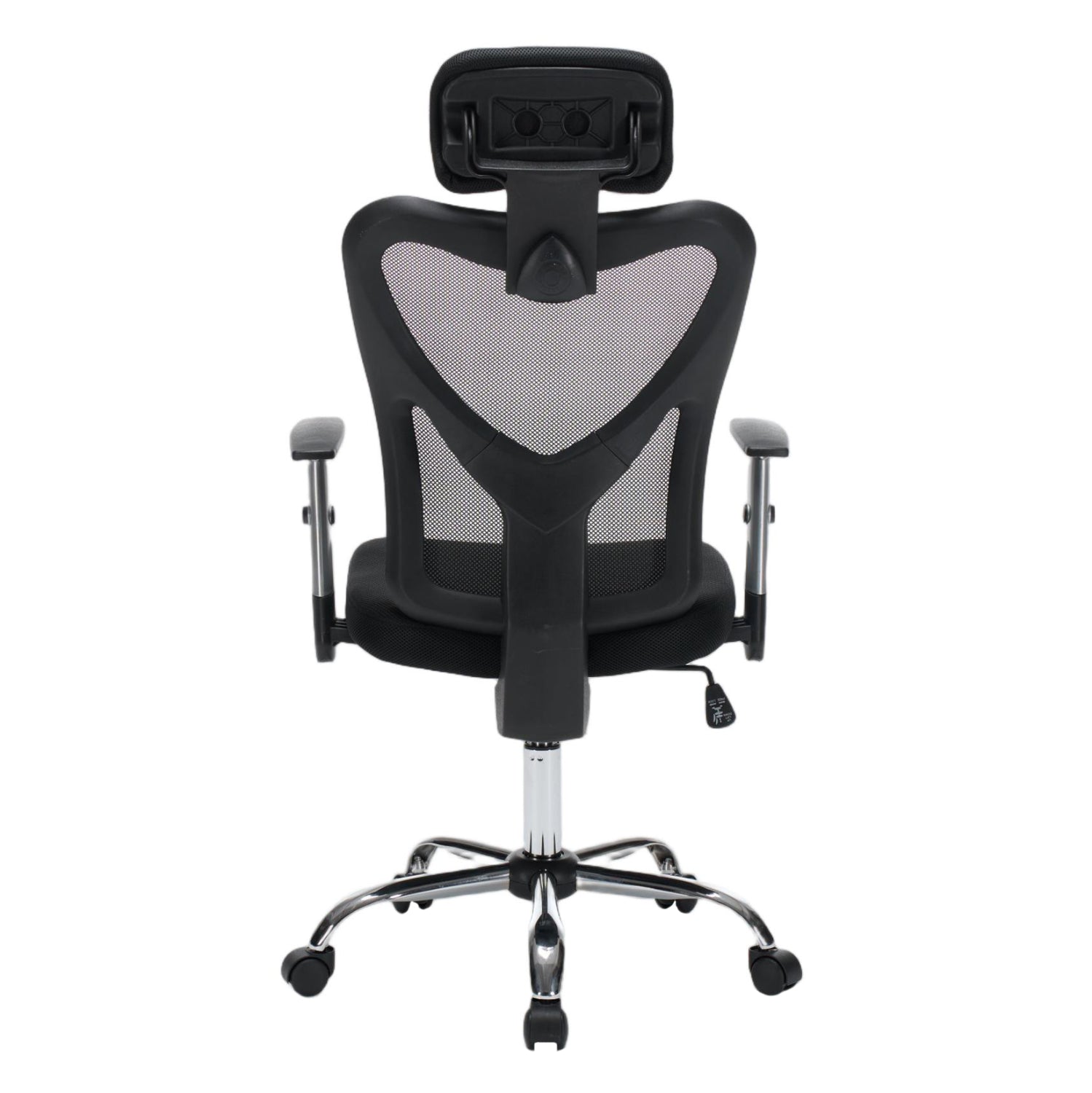 OFFICE CHAIR CUORE HM1207.01 BLACK MESH FABRIC-BLACK FRAME--CHROMED BASE 63x61x125Hcm.