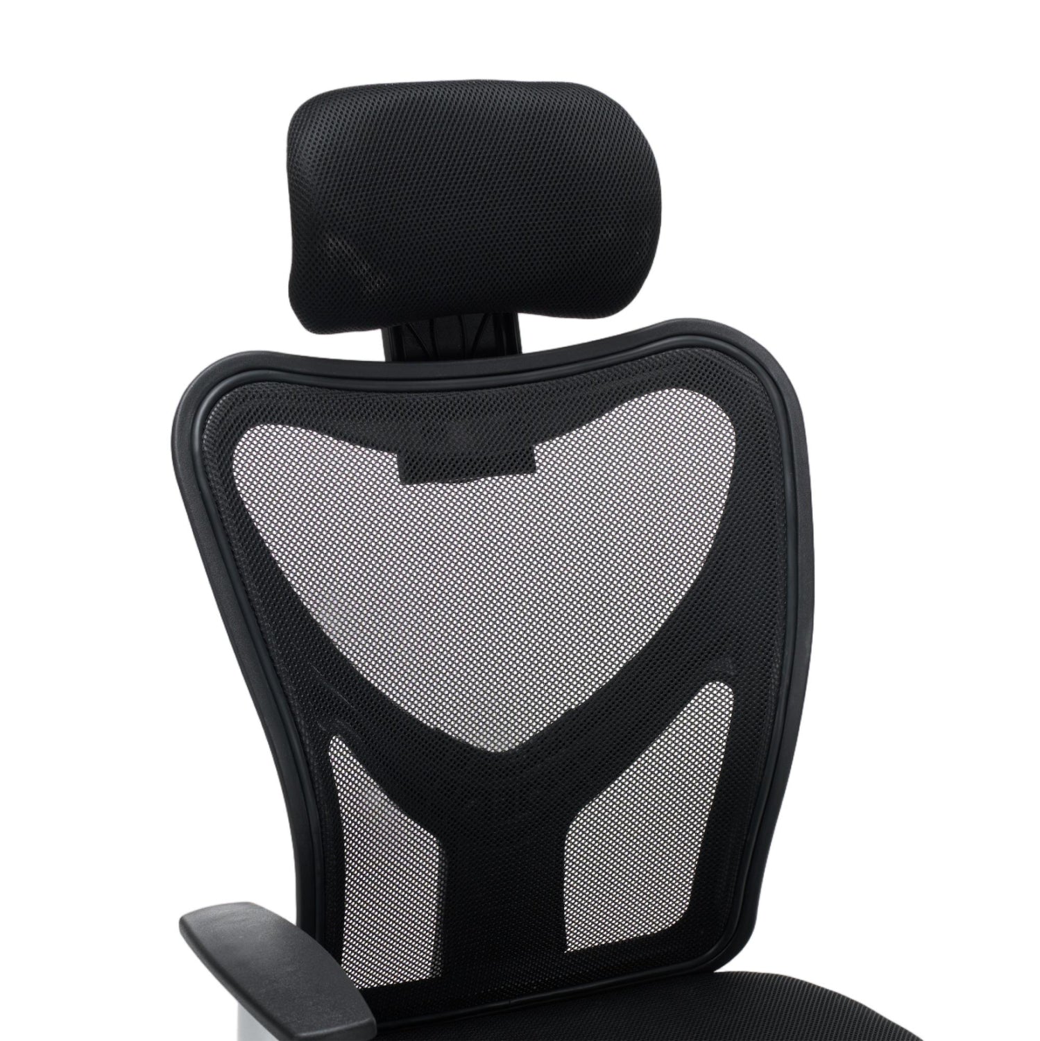 OFFICE CHAIR CUORE HM1207.01 BLACK MESH FABRIC-BLACK FRAME--CHROMED BASE 63x61x125Hcm.