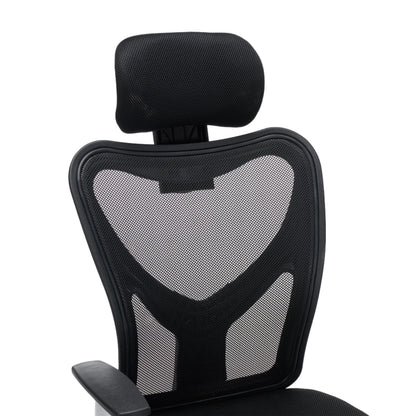 OFFICE CHAIR CUORE HM1207.01 BLACK MESH FABRIC-BLACK FRAME--CHROMED BASE 63x61x125Hcm.