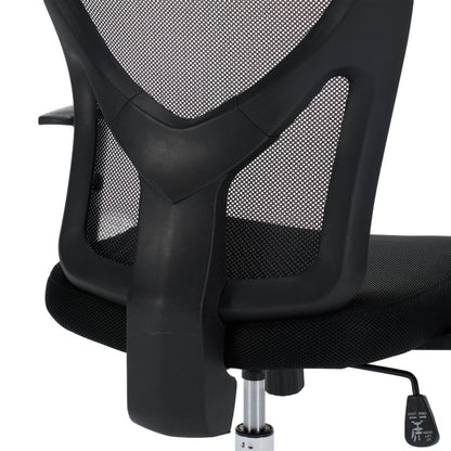 OFFICE CHAIR CUORE HM1207.01 BLACK MESH FABRIC-BLACK FRAME--CHROMED BASE 63x61x125Hcm.