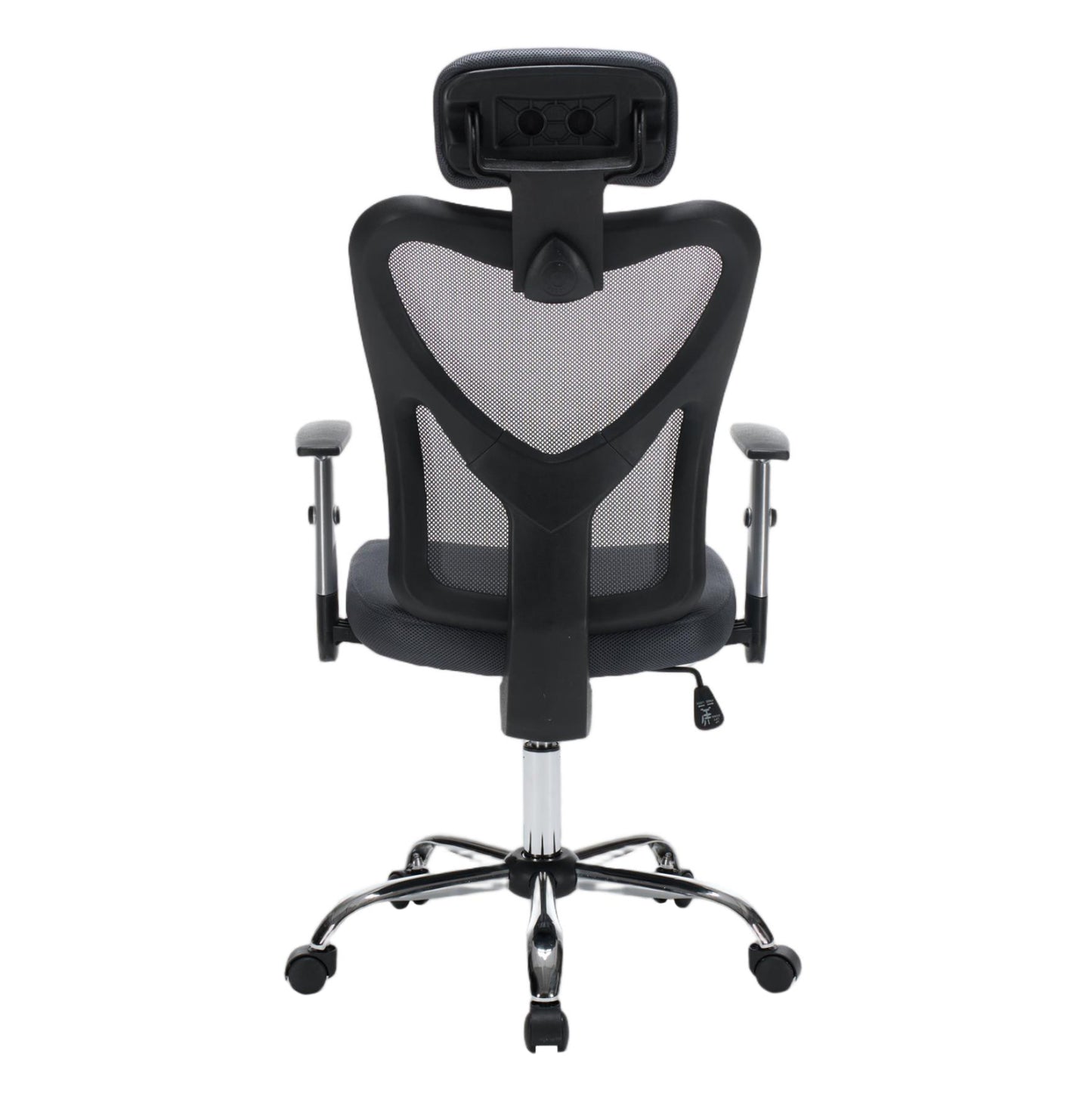 OFFICE CHAIR CUORE HM1207.02 GREY MESH FABRIC-BLACK FRAME--CHROMED BASE 63x61x125Hcm.