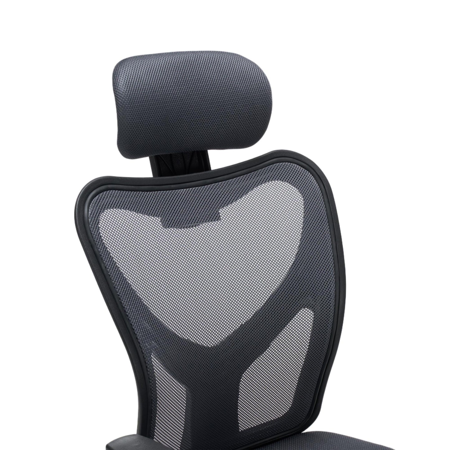 OFFICE CHAIR CUORE HM1207.02 GREY MESH FABRIC-BLACK FRAME--CHROMED BASE 63x61x125Hcm.